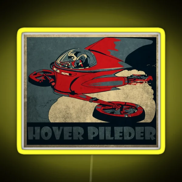 Glider Hover Pileder RGB Neon Sign