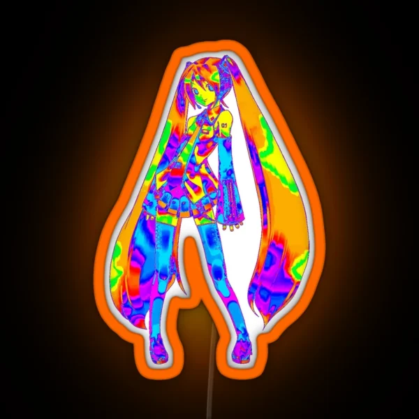 Glitch Glitchcore Miku Cute Led RGB Neon Sign