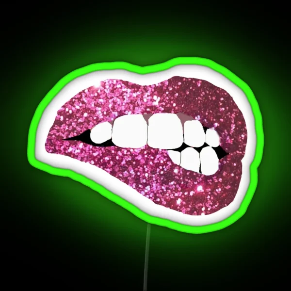 Glitter Lips RGB Neon Sign