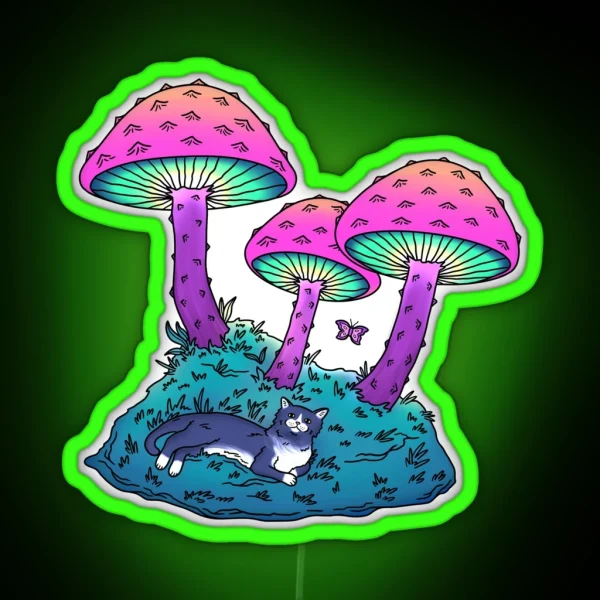 Glowing Mushroom Paradise RGB Neon Sign