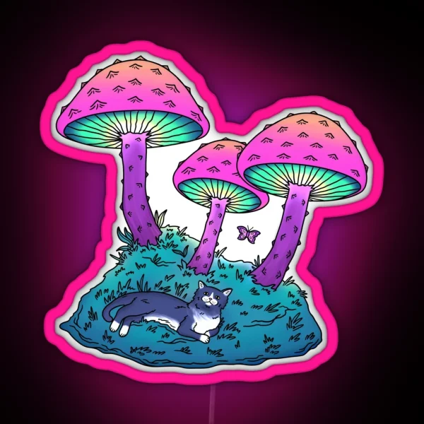 Glowing Mushroom Paradise RGB Neon Sign