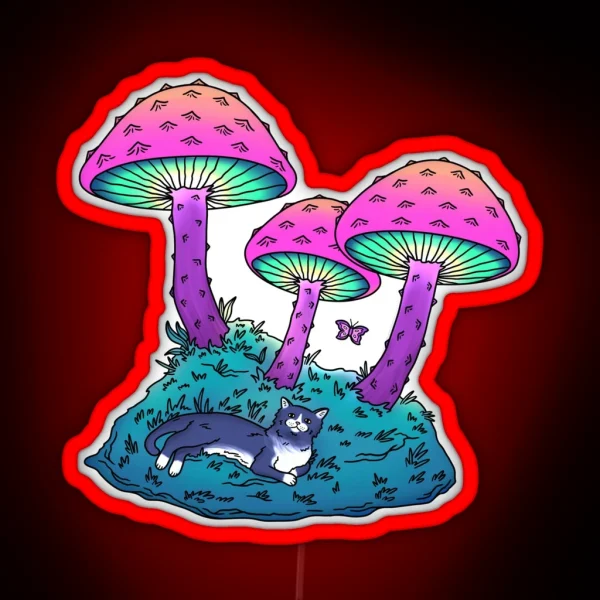 Glowing Mushroom Paradise RGB Neon Sign