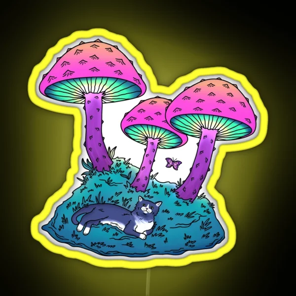 Glowing Mushroom Paradise RGB Neon Sign