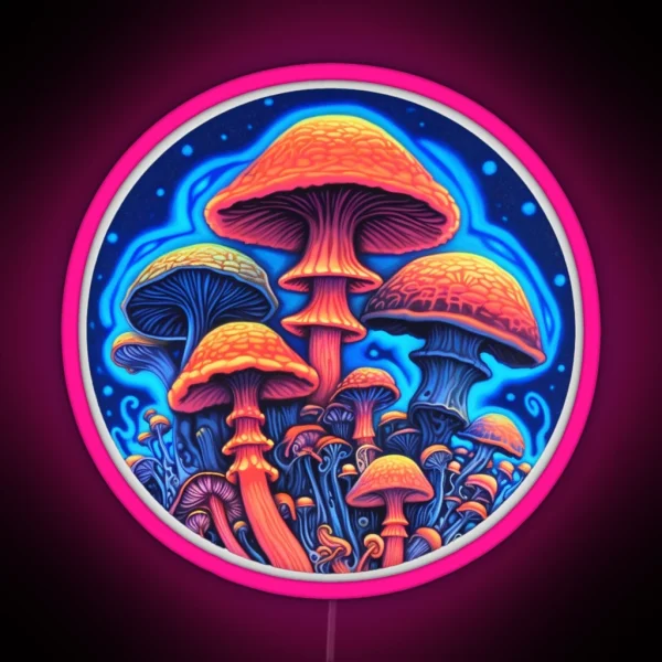 Glowing Mycelium Neon Mushroom Magic RGB Neon Sign