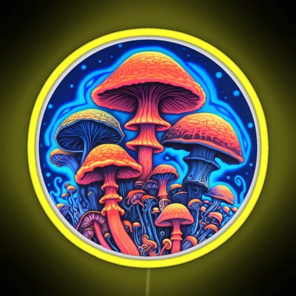 Glowing Mycelium Neon Mushroom Magic RGB Neon Sign