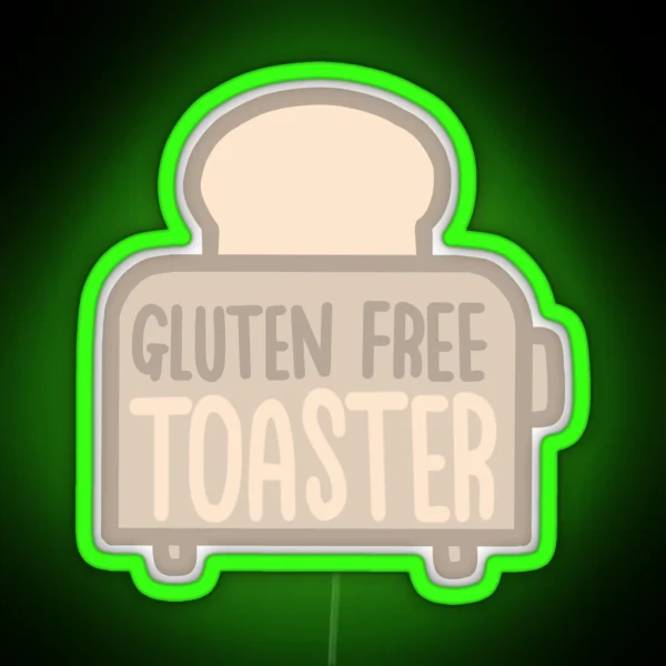 Gluten Free Toaster Celiac Coeliac RGB Neon Sign