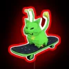 Gnarpy On A Skateboard Regretevator RGB Neon Sign - Image 2