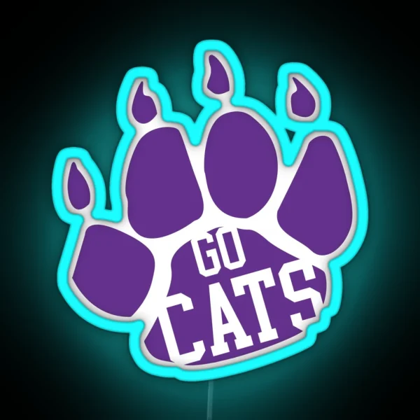 Go Cats Paw RGB Neon Sign