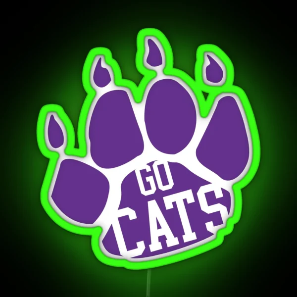 Go Cats Paw RGB Neon Sign