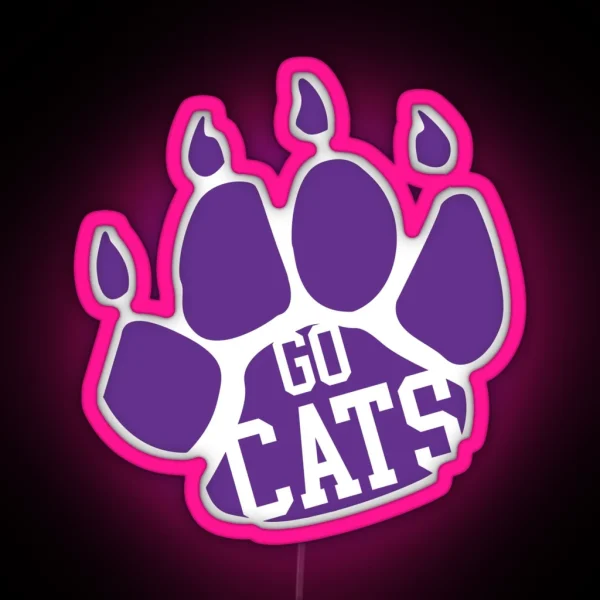 Go Cats Paw RGB Neon Sign