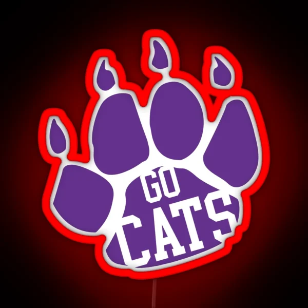Go Cats Paw RGB Neon Sign