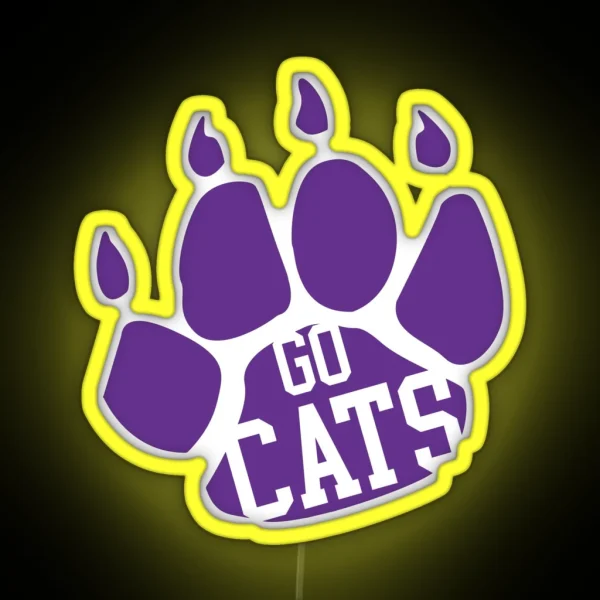 Go Cats Paw RGB Neon Sign