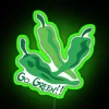 Go Green Chile Peppers RGB Neon Sign