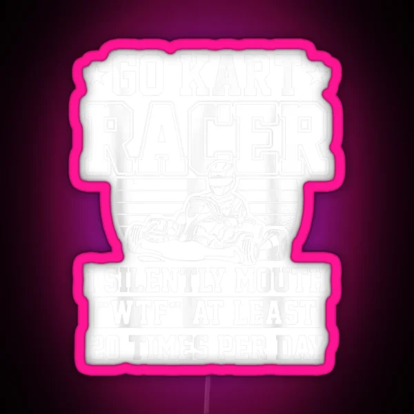 Go Kart Racing Mouth Karting Go Cart Racer RGB Neon Sign