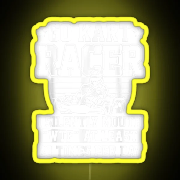 Go Kart Racing Mouth Karting Go Cart Racer RGB Neon Sign