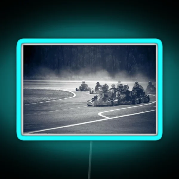 Go Kart Racing Photography RGB Neon Sign