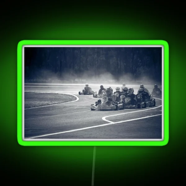 Go Kart Racing Photography RGB Neon Sign