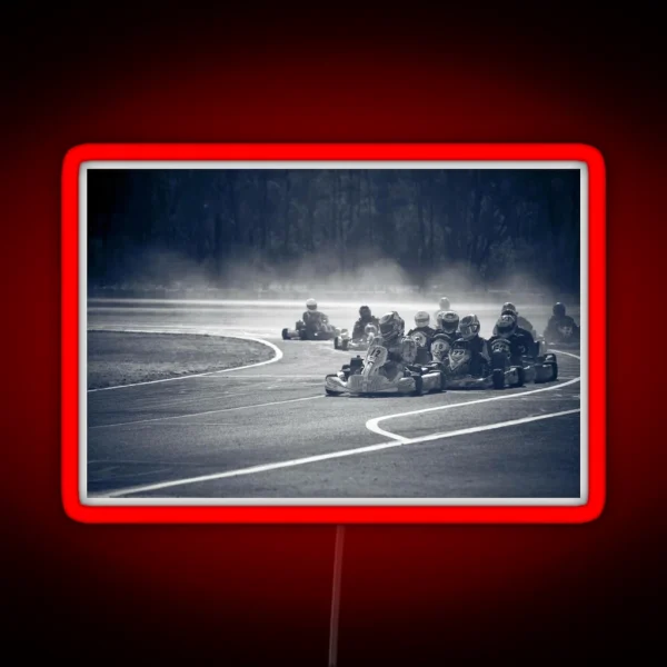Go Kart Racing Photography RGB Neon Sign