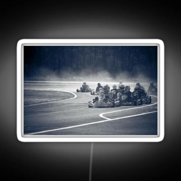 Go Kart Racing Photography RGB Neon Sign