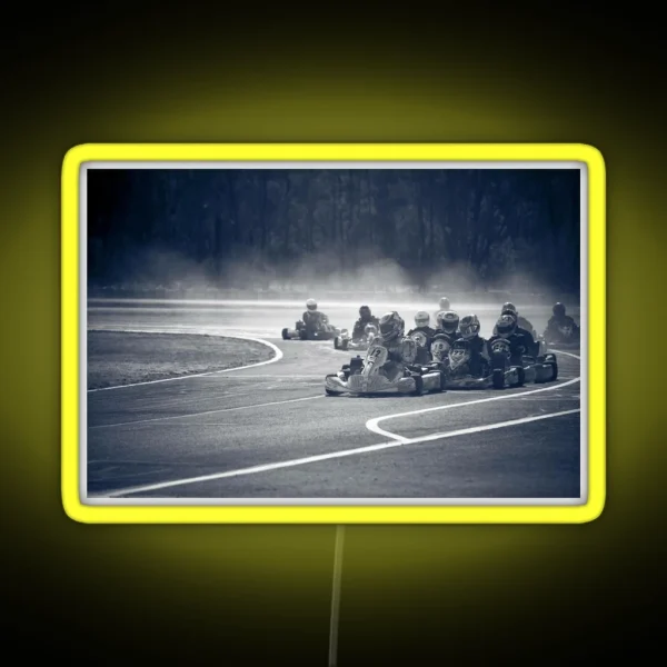 Go Kart Racing Photography RGB Neon Sign
