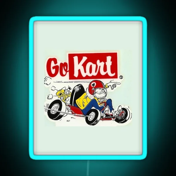 Go Kart Vintage RGB Neon Sign