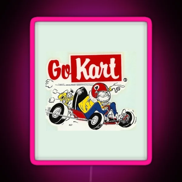 Go Kart Vintage RGB Neon Sign