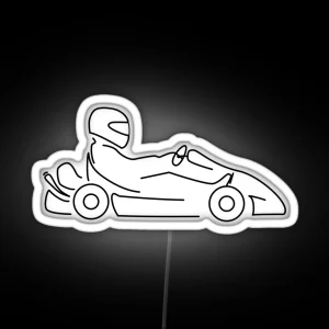 Go Karting Racer Logo RGB Neon Sign