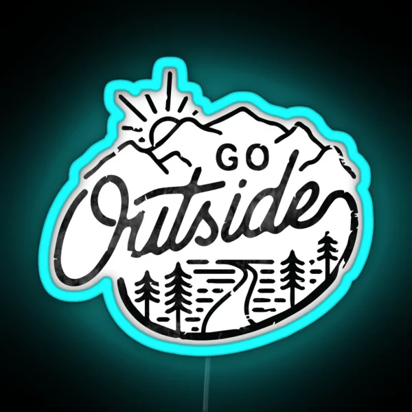 Go Outside RGB Neon Sign