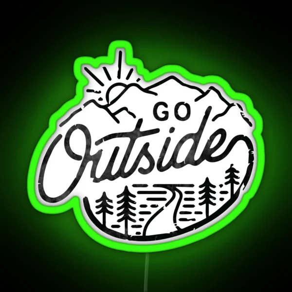 Go Outside RGB Neon Sign