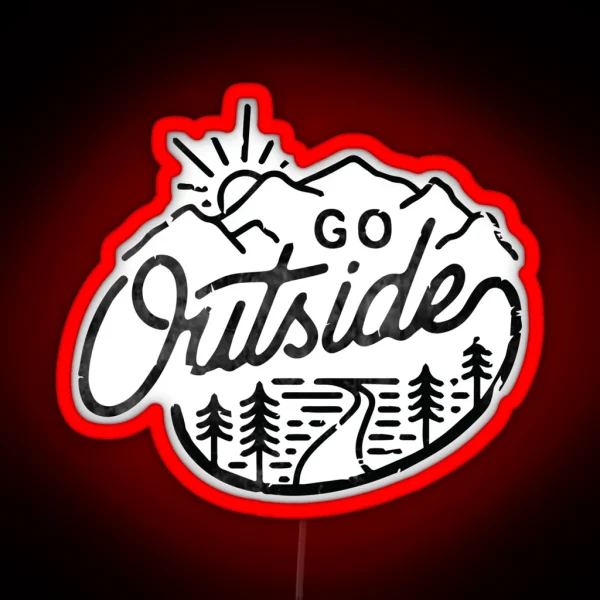 Go Outside RGB Neon Sign