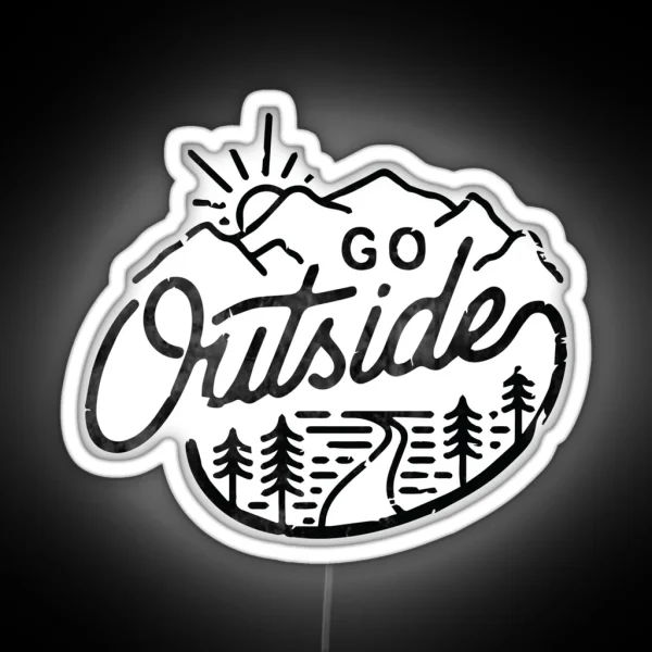 Go Outside RGB Neon Sign