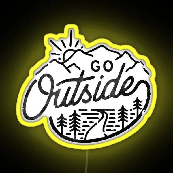 Go Outside RGB Neon Sign