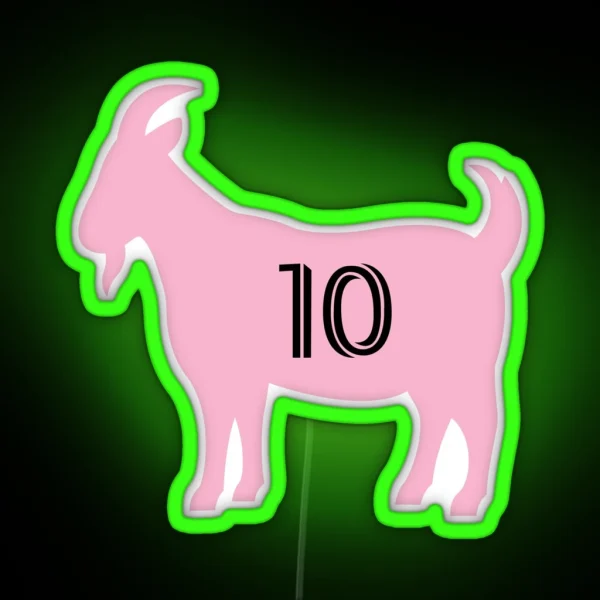 Goal 10 Messi Inter Miami RGB Neon Sign