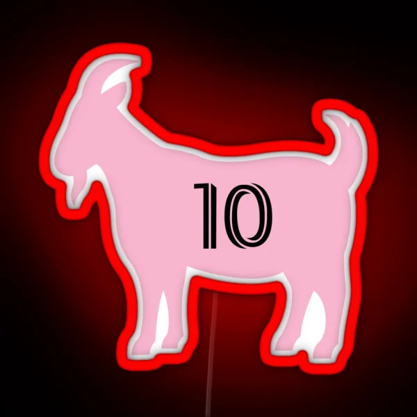 Goal 10 Messi Inter Miami RGB Neon Sign