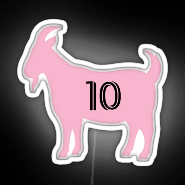 Goal 10 Messi Inter Miami RGB Neon Sign