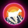 Goat Silhouette Mountain Retro Sunset RGB Neon Sign - Image 6