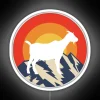 Goat Silhouette Mountain Retro Sunset RGB Neon Sign - Image 4