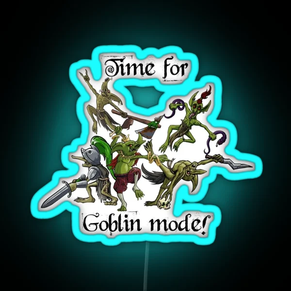 Goblin Mode Party RGB Neon Sign