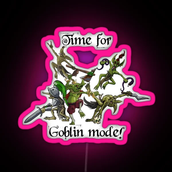 Goblin Mode Party RGB Neon Sign