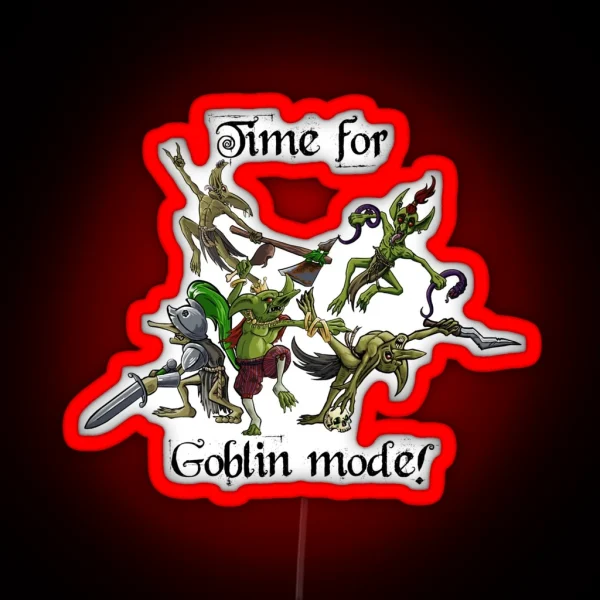 Goblin Mode Party RGB Neon Sign