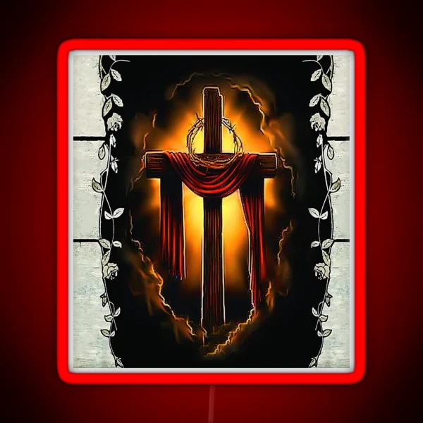 God Daughter Of The King Jesus And The Cross RGB Neon Sign