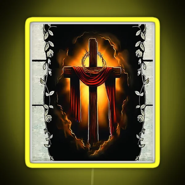 God Daughter Of The King Jesus And The Cross RGB Neon Sign