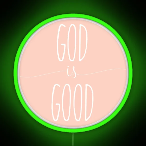 God Is Good Peach RGB Neon Sign