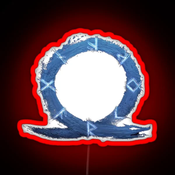 God Of War Logo Blue RGB Neon Sign
