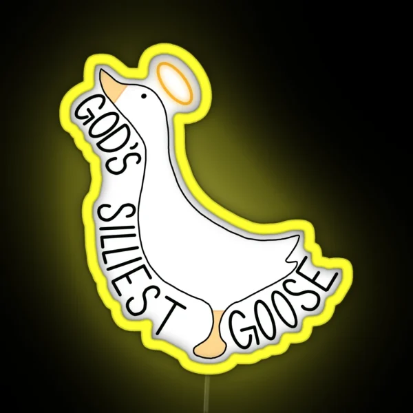 God S Silliest Goose RGB Neon Sign