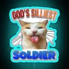 God S Silliest Soldier Cat Meme RGB Neon Sign - Image 3