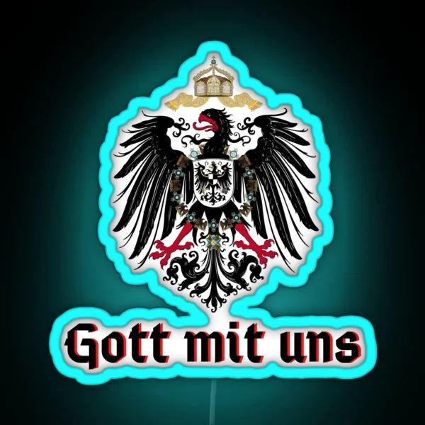 God With Us Coat Of Arms Of The German Empire RGB Neon Sign