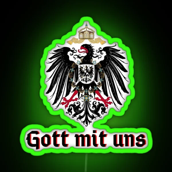 God With Us Coat Of Arms Of The German Empire RGB Neon Sign