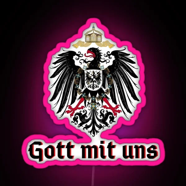 God With Us Coat Of Arms Of The German Empire RGB Neon Sign