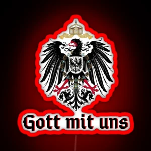 God With Us Coat Of Arms Of The German Empire RGB Neon Sign